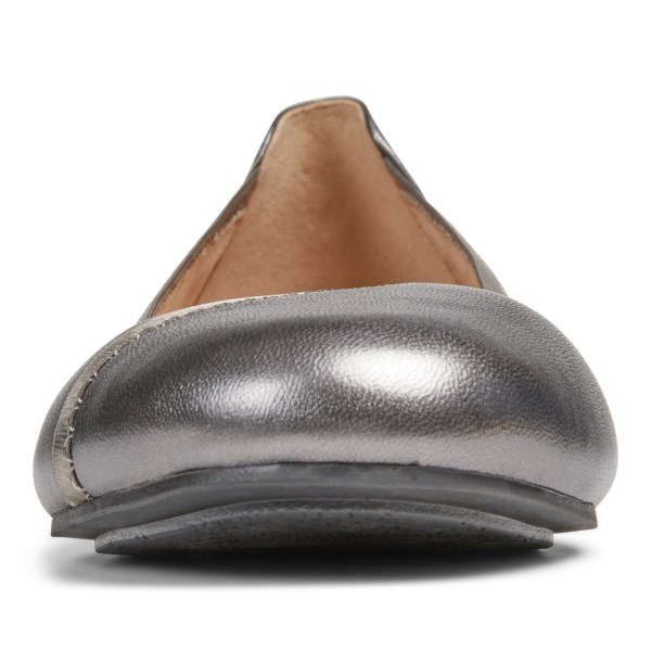 Vionic Flats Ireland - Caroll Ballet Flat Metal - Womens Shoes Sale | EASJU-9702